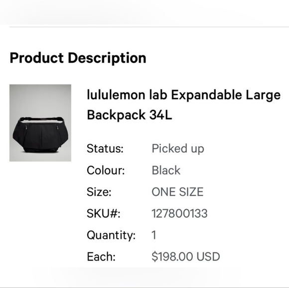 Lululemon Lab Expandable Backpack and Large Sling